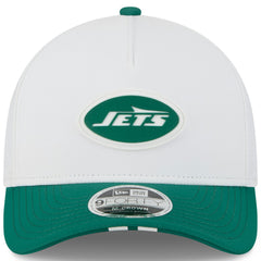 New York Jets New Era Youth 2025 NFL Training Camp A-Frame 9FORTY Adjustable Hat White/Green - NFL