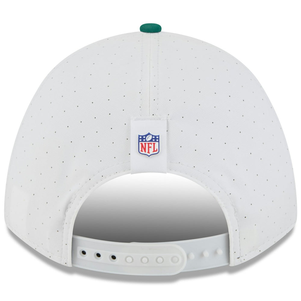 New York Jets New Era Youth 2025 NFL Training Camp A-Frame 9FORTY Adjustable Hat White/Green - NFL