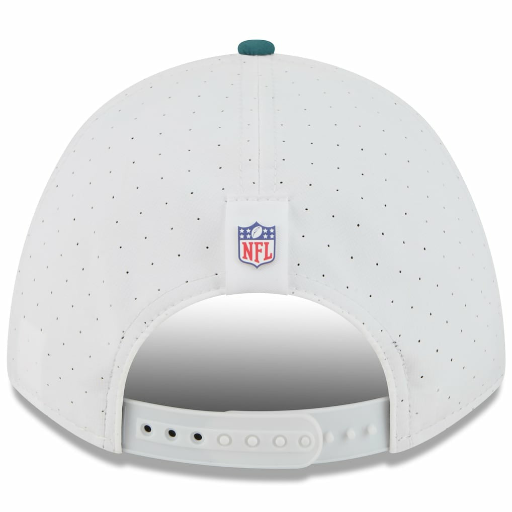 Philadelphia Eagles New Era Youth 2025 NFL Training Camp A-Frame 9FORTY Adjustable Hat White/Midnight Green - NFL