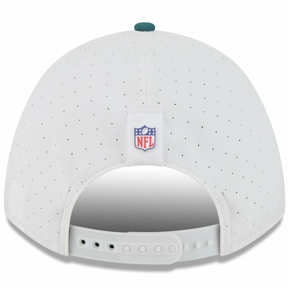 Philadelphia Eagles New Era Youth 2025 NFL Training Camp A-Frame 9FORTY Adjustable Hat White/Midnight Green - NFL