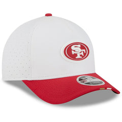 San Francisco 49ers New Era Youth 2025 NFL Training Camp A-Frame 9FORTY Adjustable Hat White/Scarlet - NFL