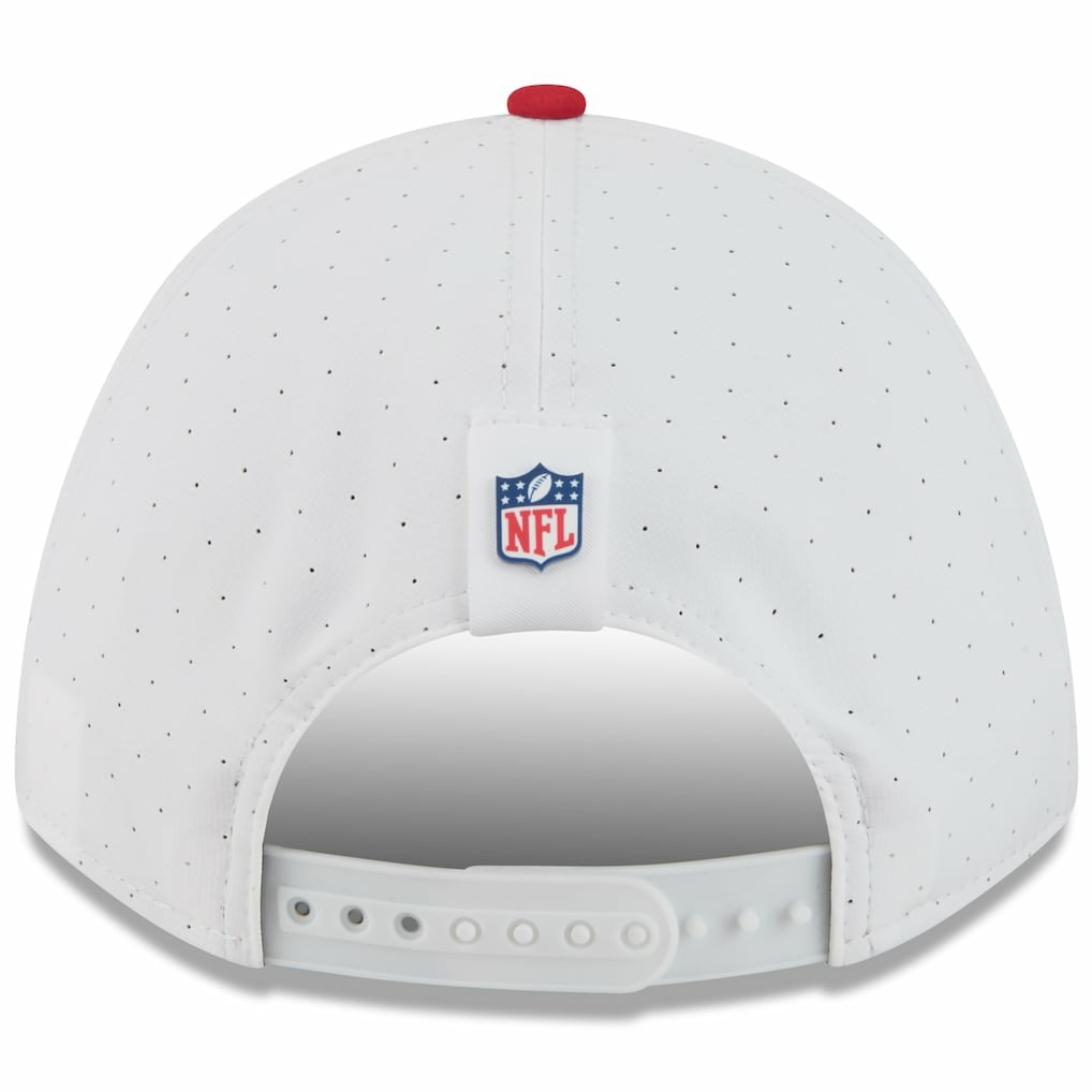 San Francisco 49ers New Era Youth 2025 NFL Training Camp A-Frame 9FORTY Adjustable Hat White/Scarlet - NFL