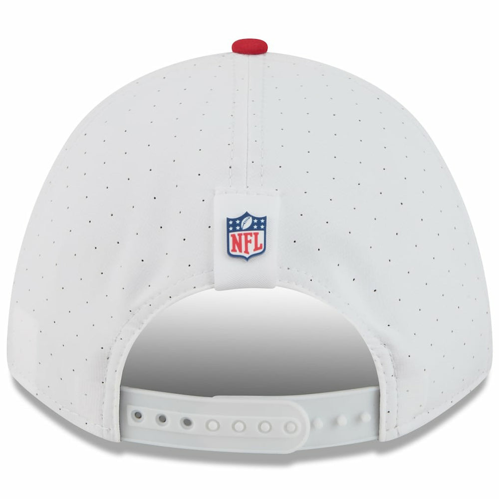San Francisco 49ers New Era Youth 2025 NFL Training Camp A-Frame 9FORTY Adjustable Hat White/Scarlet - NFL