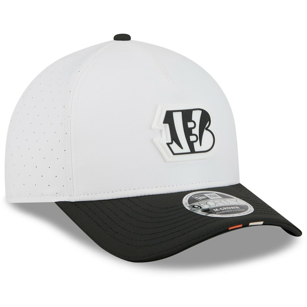 Cincinnati Bengals New Era Preschool 2025 NFL Training Camp A-Frame 9FORTY Adjustable Hat White/Black - NFL