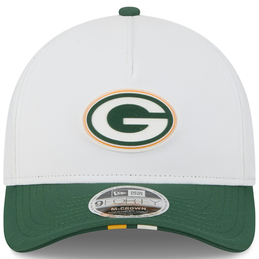 Green Bay Packers New Era Youth 2025 NFL Training Camp A-Frame 9FORTY Adjustable Hat White/Green - NFL