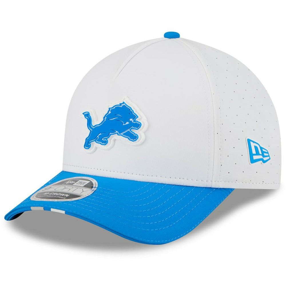 Detroit Lions New Era Youth 2025 NFL Training Camp A-Frame 9FORTY Adjustable Hat White/Blue - NFL