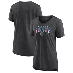 Boston Bruins Women's Proud Tri-Blend T-Shirt Gray