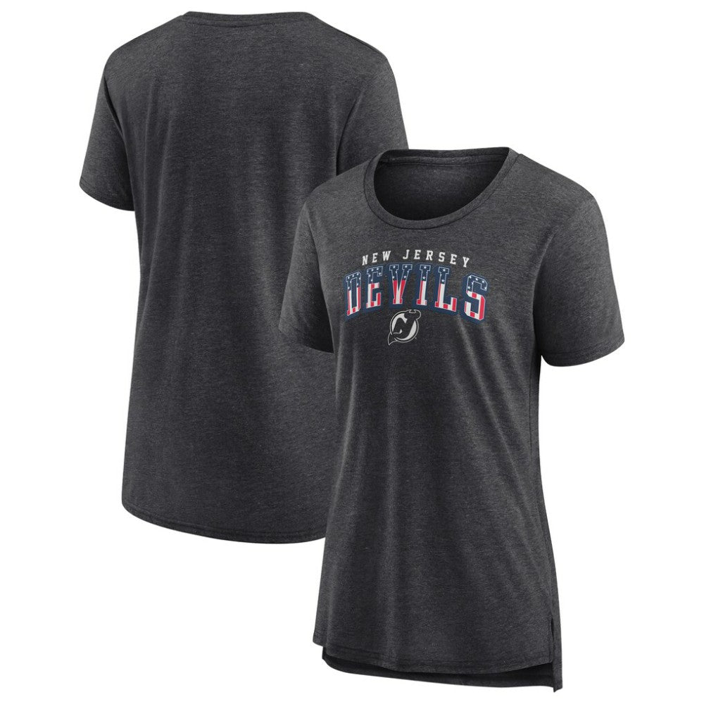 New Jersey Devils - Women's Proud Tri-Blend T-Shirt Gray