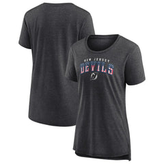 New Jersey Devils - Women's Proud Tri-Blend T-Shirt Gray