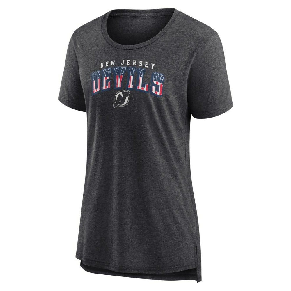 New Jersey Devils - Women's Proud Tri-Blend T-Shirt Gray