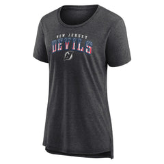New Jersey Devils - Women's Proud Tri-Blend T-Shirt Gray