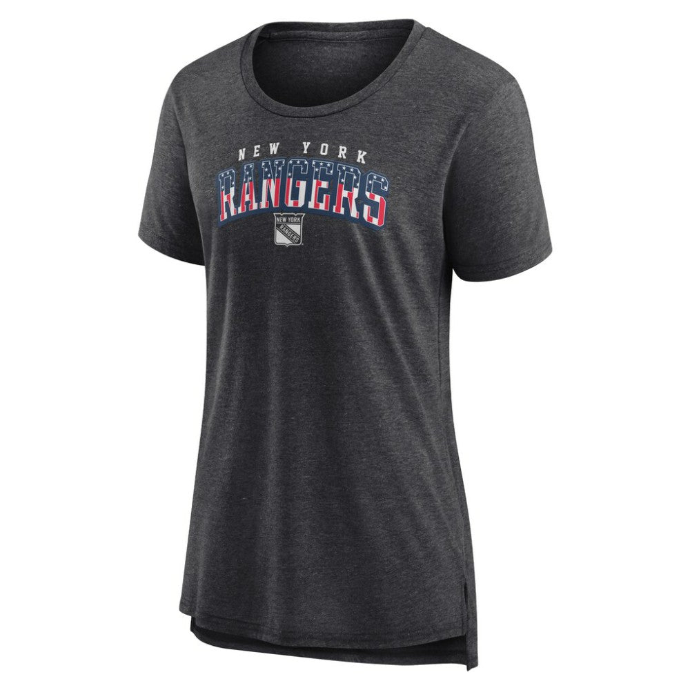 New York Rangers Women's Proud Tri-Blend T-Shirt Gray