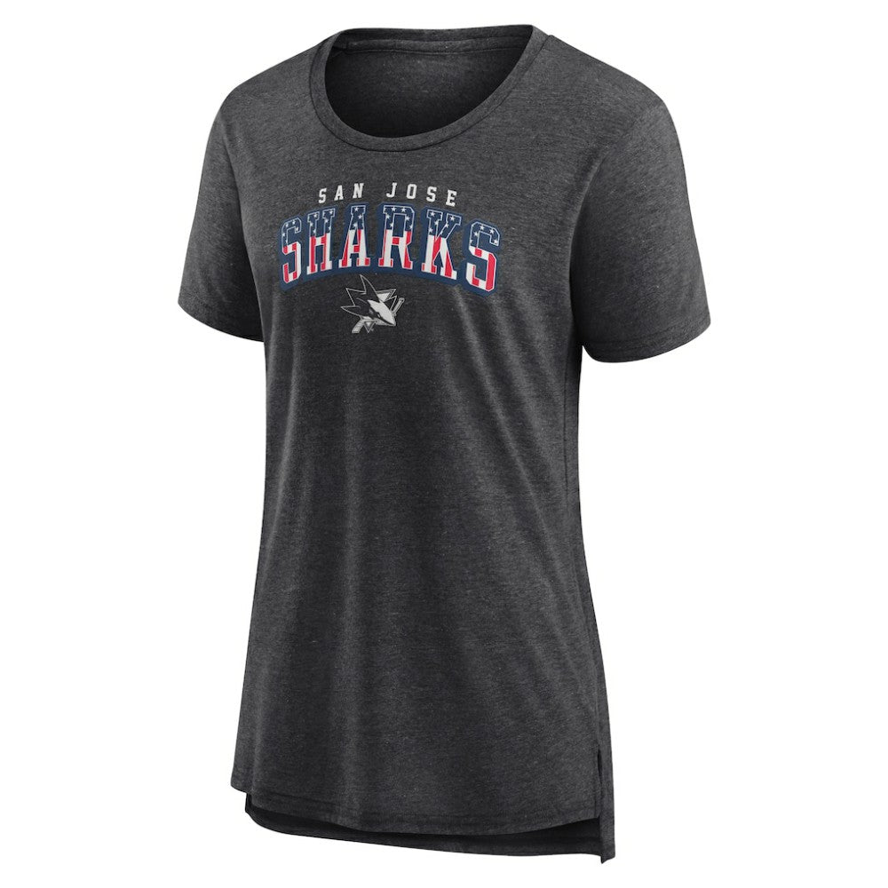 San Jose Sharks - Women's Proud Tri-Blend T-Shirt Gray