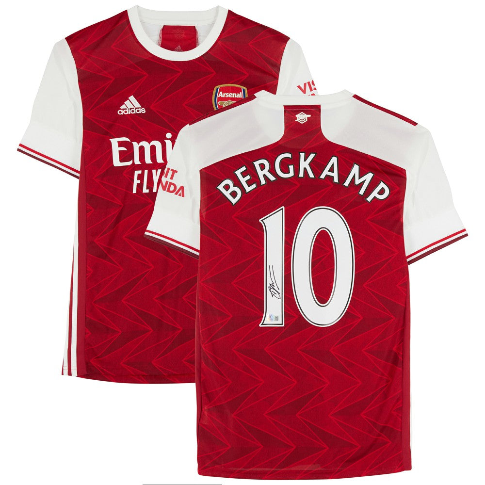 Fanatics Dennis Bergkamp Arsenal Autographed 2020-21 Red Home Jerseys - BAS