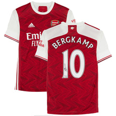 Fanatics Dennis Bergkamp Arsenal Autographed 2020-21 Red Home Jerseys - BAS