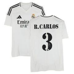 Fanatics Roberto Carlos Real Madrid Autographed 2024-25 White Home Jerseys - BAS