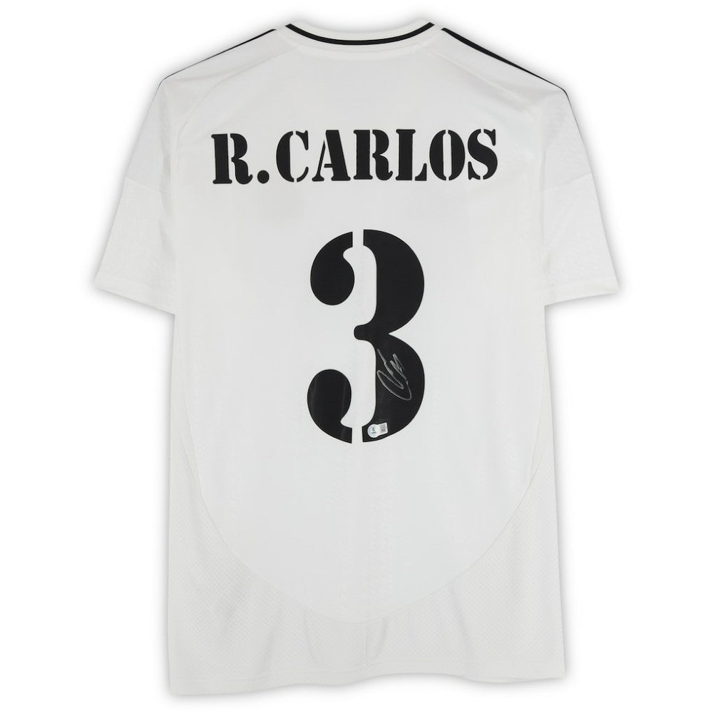 Fanatics Roberto Carlos Real Madrid Autographed 2024-25 White Home Jerseys - BAS