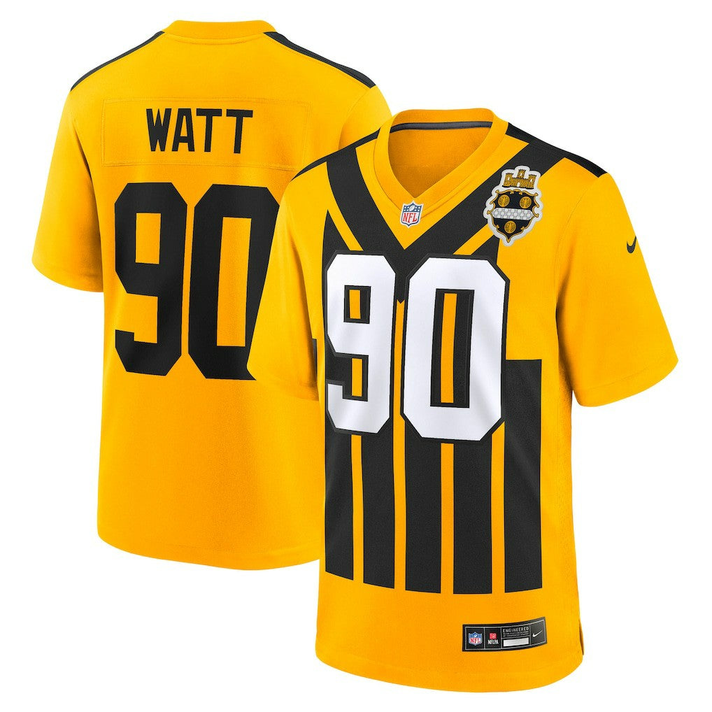 T.J. Watt Pittsburgh Steelers Youth Alternate 1933 Throwback Game Jersey - Gold | NFL Jerseys