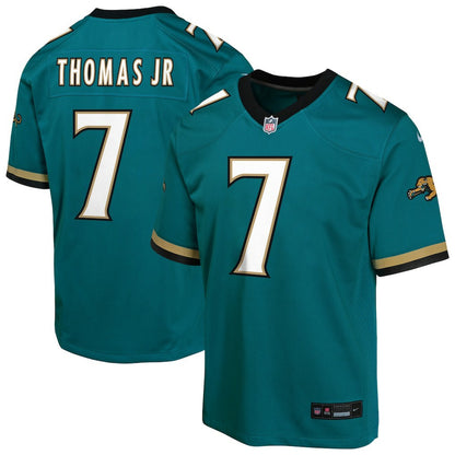 Brian Thomas Jr. Jacksonville Jaguars Youth Alternate 2 Prowler Throwback Game Jersey - Teal | NFL Jerseys