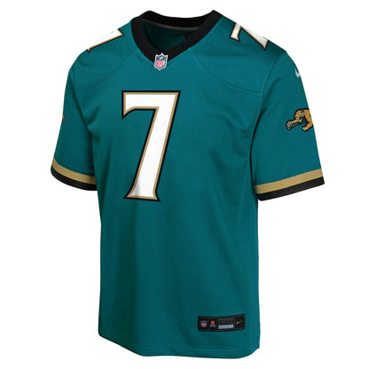 Brian Thomas Jr. Jacksonville Jaguars Youth Alternate 2 Prowler Throwback Game Jersey - Teal | NFL Jerseys