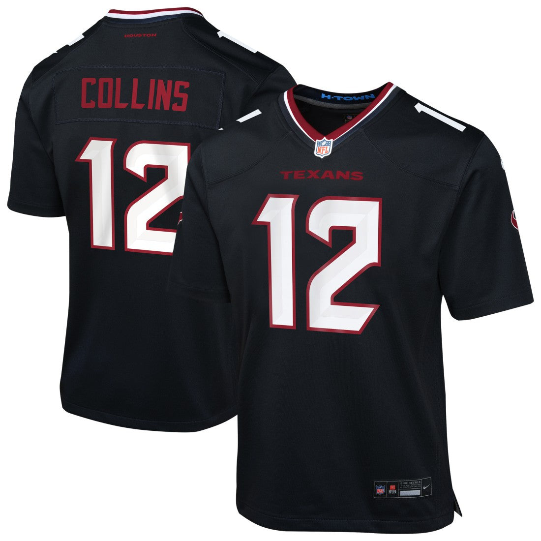 Nico Collins Houston Texans Youth Team Game Jersey Navy - Nike