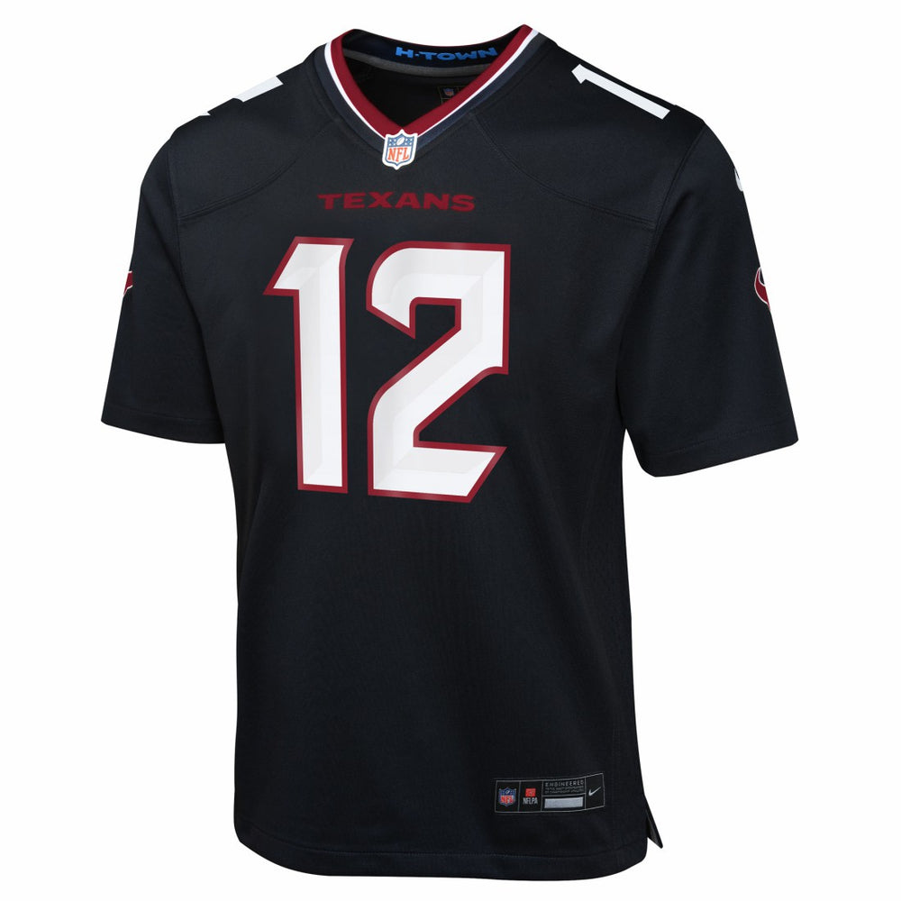 Nico Collins Houston Texans Youth Team Game Jersey Navy - Nike