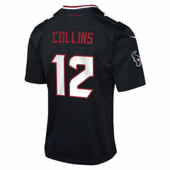 Nico Collins Houston Texans Youth Team Game Jersey Navy - Nike