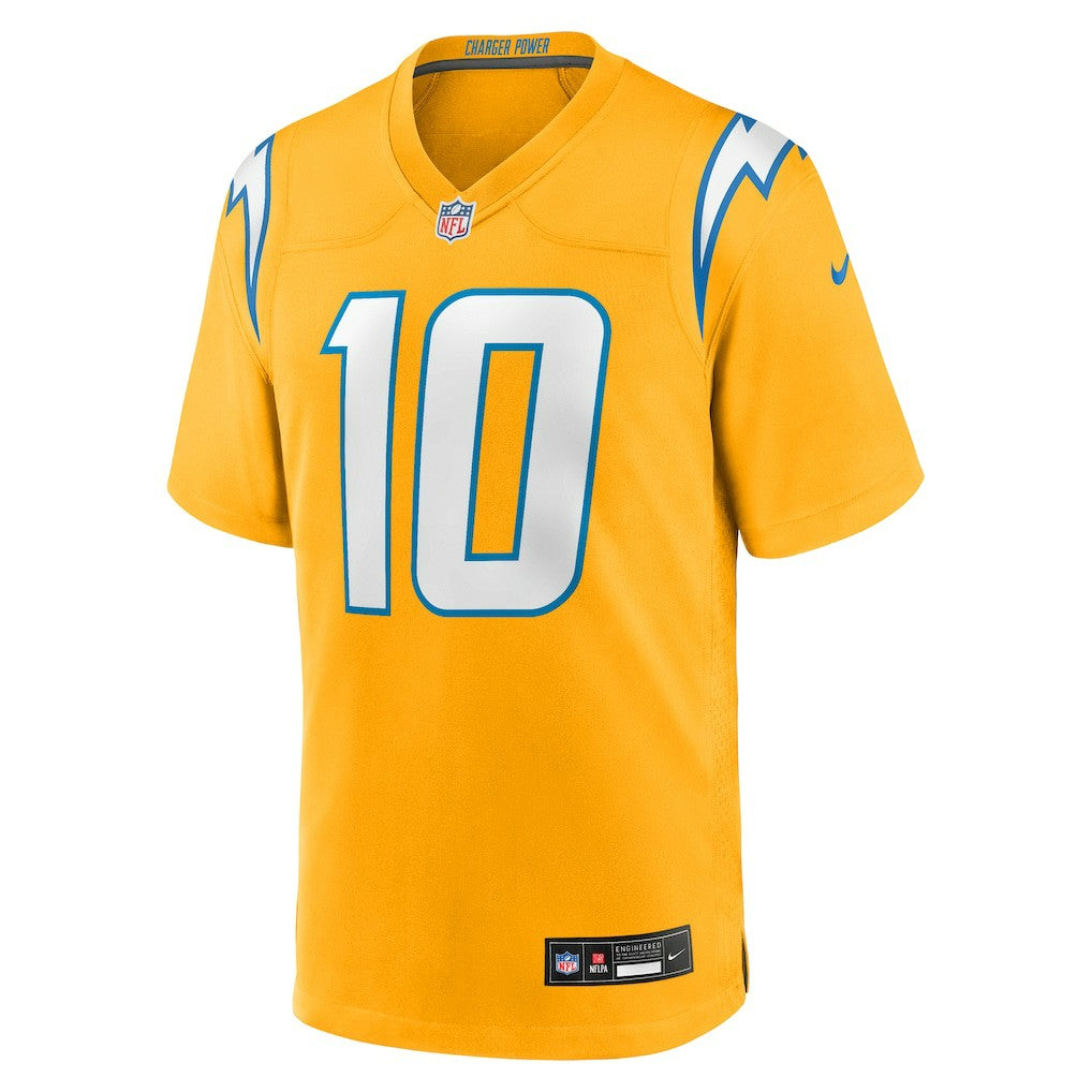 Justin Herbert Los Angeles Chargers Youth Alternate Charger Power Game Player Jersey Gold - Nike