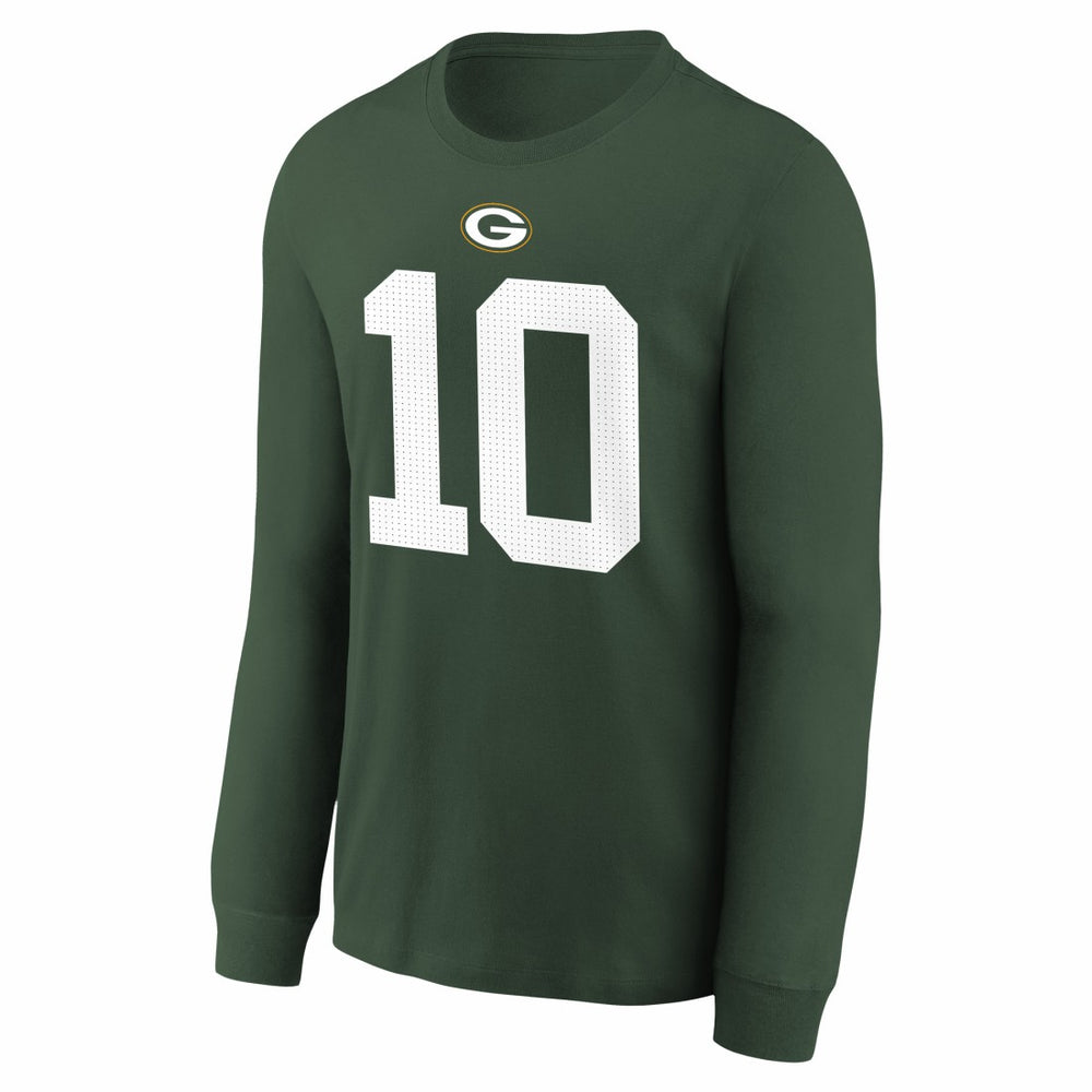 Jordan Love Green Bay Packers Youth Player Name & Number Long Sleeve T-Shirt Green - Nike