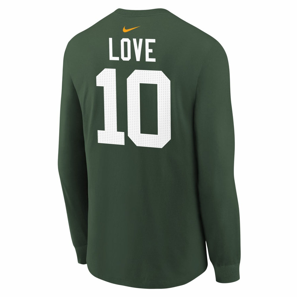 Jordan Love Green Bay Packers Youth Player Name & Number Long Sleeve T-Shirt Green - Nike