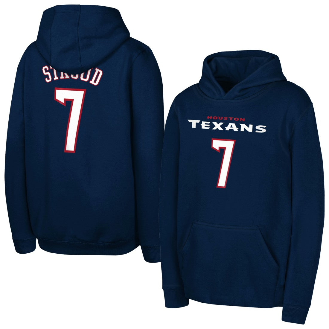 C.J. Stroud Houston Texans Outerstuff Mainliner Player Name & Number Hoodie Navy - NFL