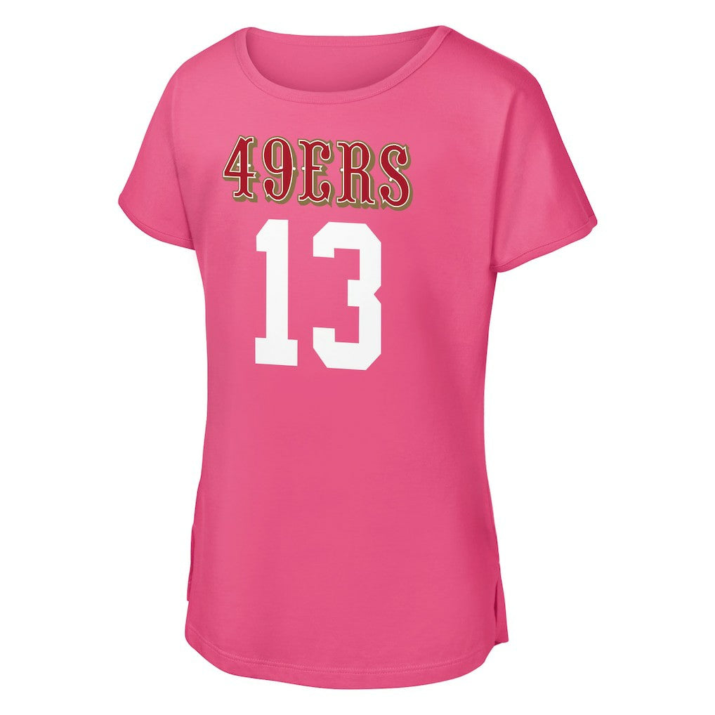 Brock Purdy San Francisco 49ers Outerstuff Girls Youth Player Name & Number T-Shirt Pink - NFL