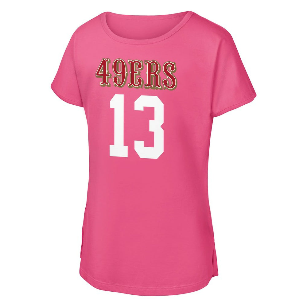 Brock Purdy San Francisco 49ers Outerstuff Girls Youth Player Name & Number T-Shirt Pink - NFL