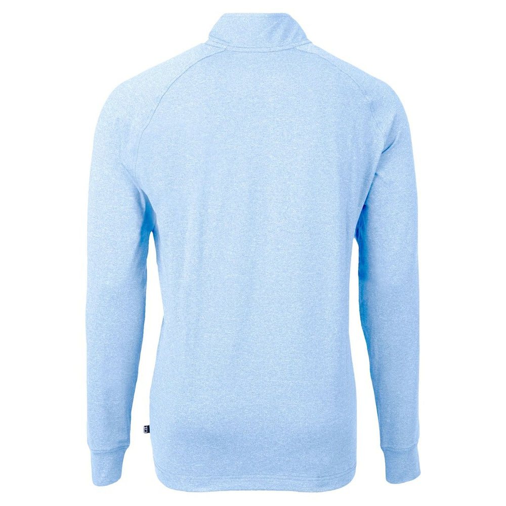 Indianapolis Colts Cutter & Buck Raglan Adapt Eco Knit Heather Quarter-Zip Top Powder Blue - NFL