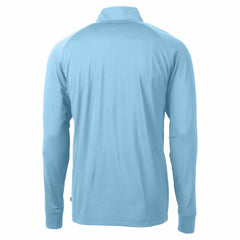 Denver Broncos Cutter & Buck Raglan Adapt Eco Knit Stretch Recycled Quarter-Zip Top Powder Blue - NFL