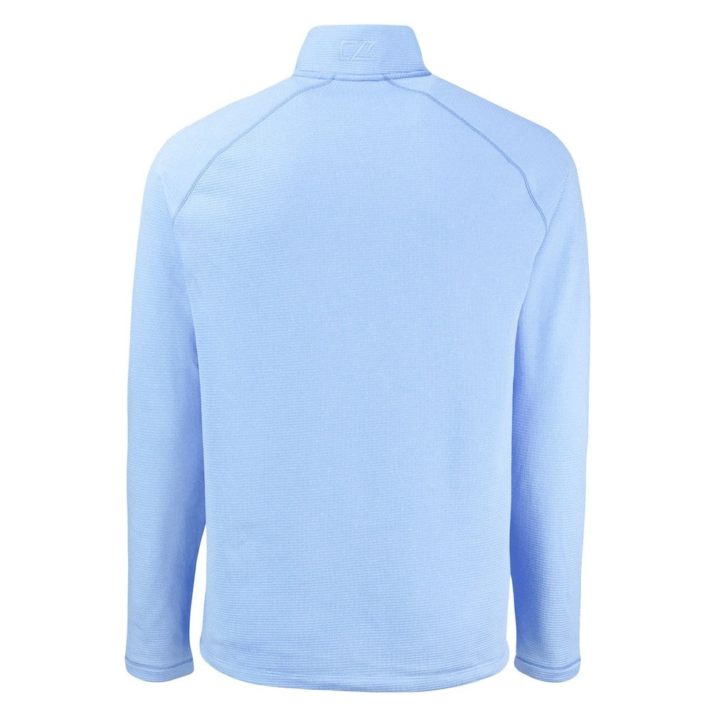 Atlanta Falcons Cutter & Buck Peshastin Eco Fleece Recycled Raglan Half-Zip Top Powder Blue - NFL