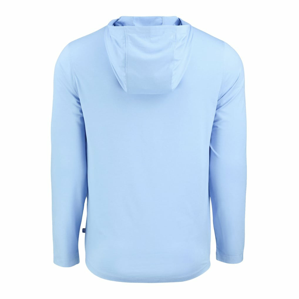 Chicago Bears Men's Cutter & Buck Coastline Epic Comfort Eco Recycled Men's Hooded Shirt Powder Blue - NFL