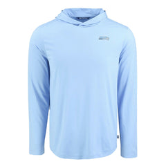 Seattle Seahawks Men's Cutter & Buck Coastline Epic Comfort Eco Recycled Men's Hooded Shirt Powder Blue - NFL