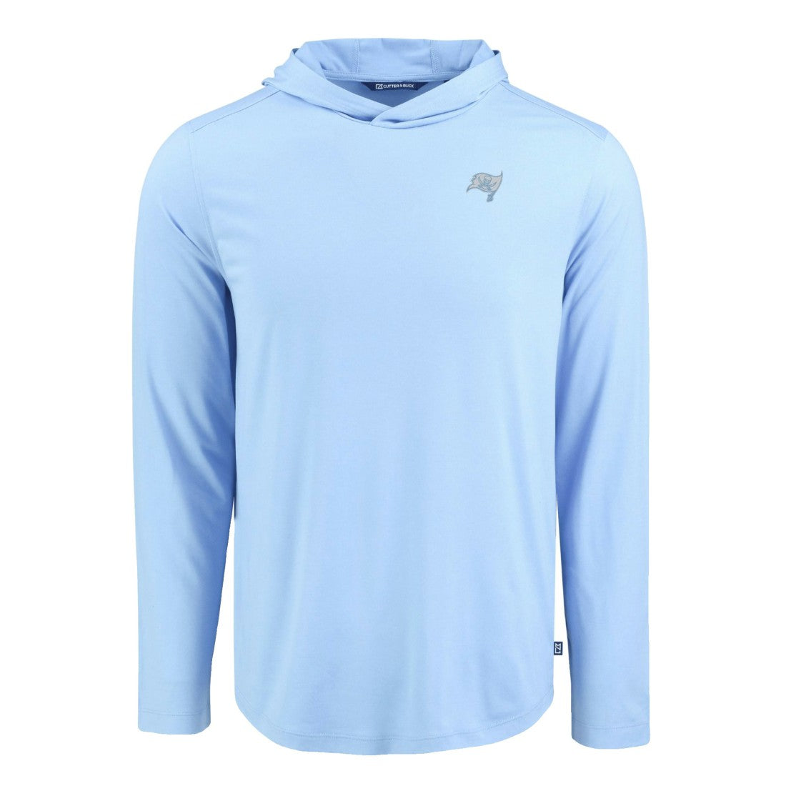 Tampa Bay Buccaneers Men's Cutter & Buck Coastline Epic Comfort Eco Recycled Men's Hooded Shirt Powder Blue - NFL
