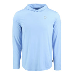 Indianapolis Colts Men's Cutter & Buck Coastline Epic Comfort Eco Recycled Men's Hooded Shirt Powder Blue - NFL