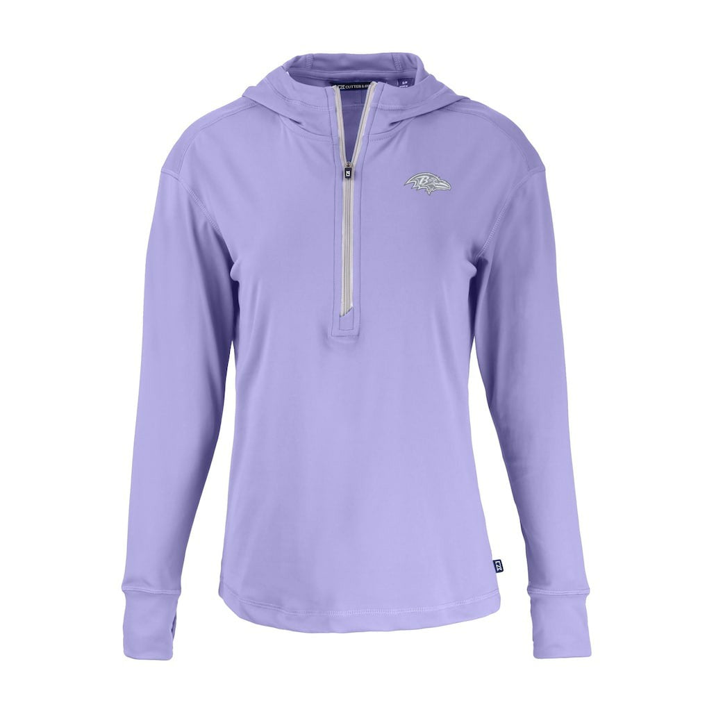 Baltimore Ravens Cutter & Buck Women's Daybreak Eco Recycled Half-Zip Hoodie Purple - NFL