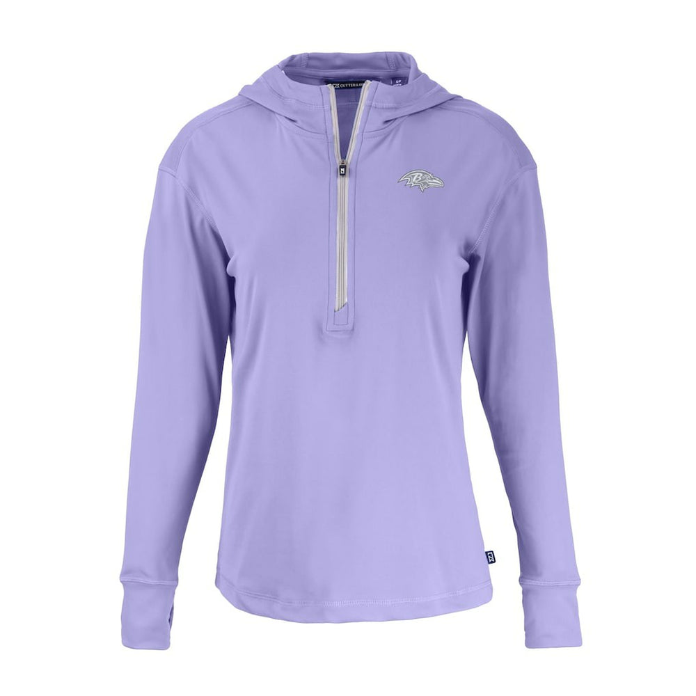 Baltimore Ravens Cutter & Buck Women's Daybreak Eco Recycled Half-Zip Hoodie Purple - NFL