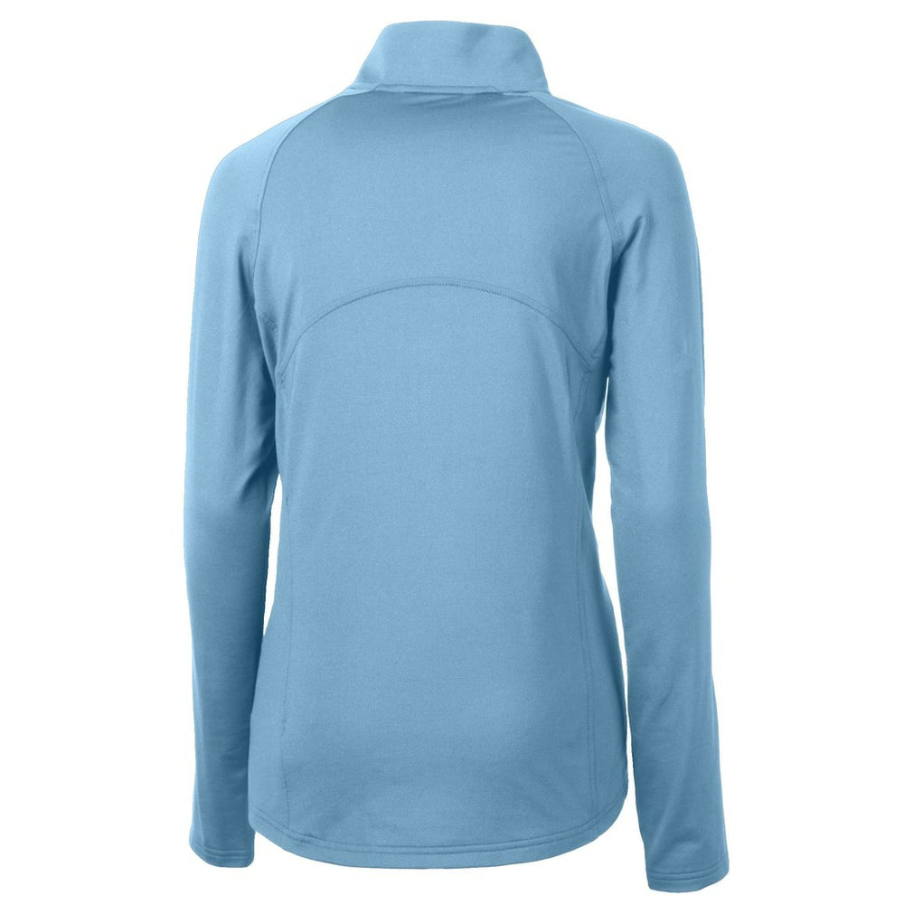 Buffalo Bills Cutter & Buck Women's Adapt Eco Knit Stretch Recycled Half-Zip Top Powder Blue - NFL