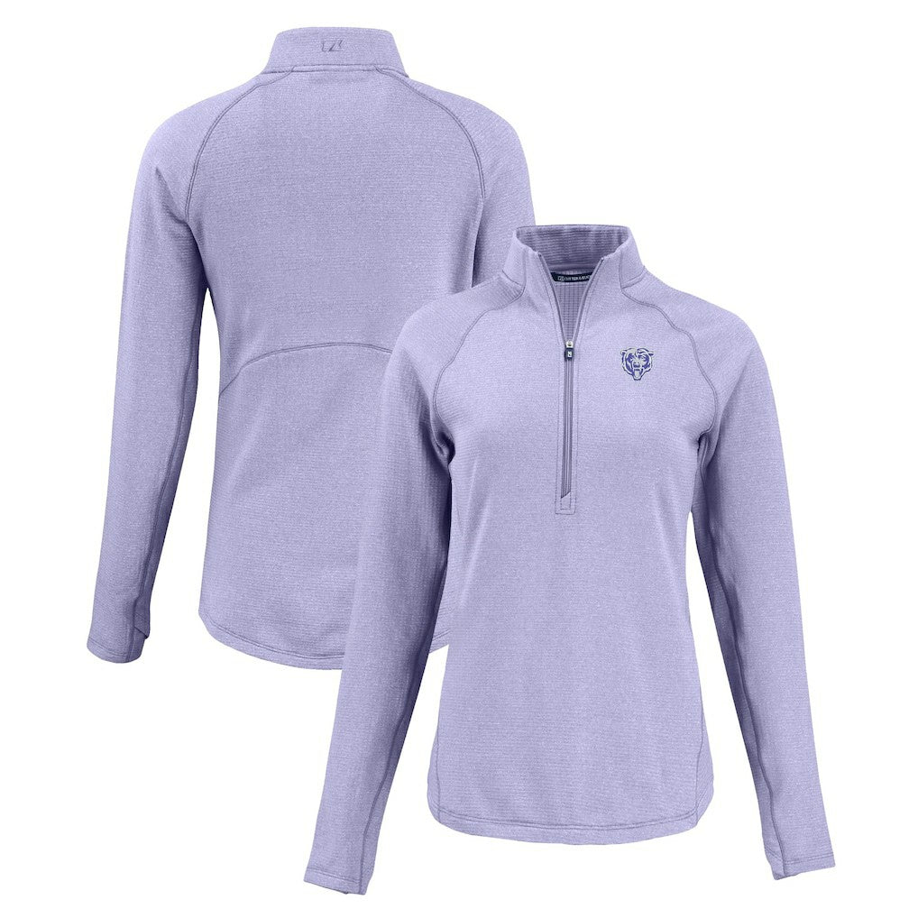 Chicago Bears Cutter & Buck Women's Peshastin Eco Fleece Recycled Half-Zip Top Purple - NFL