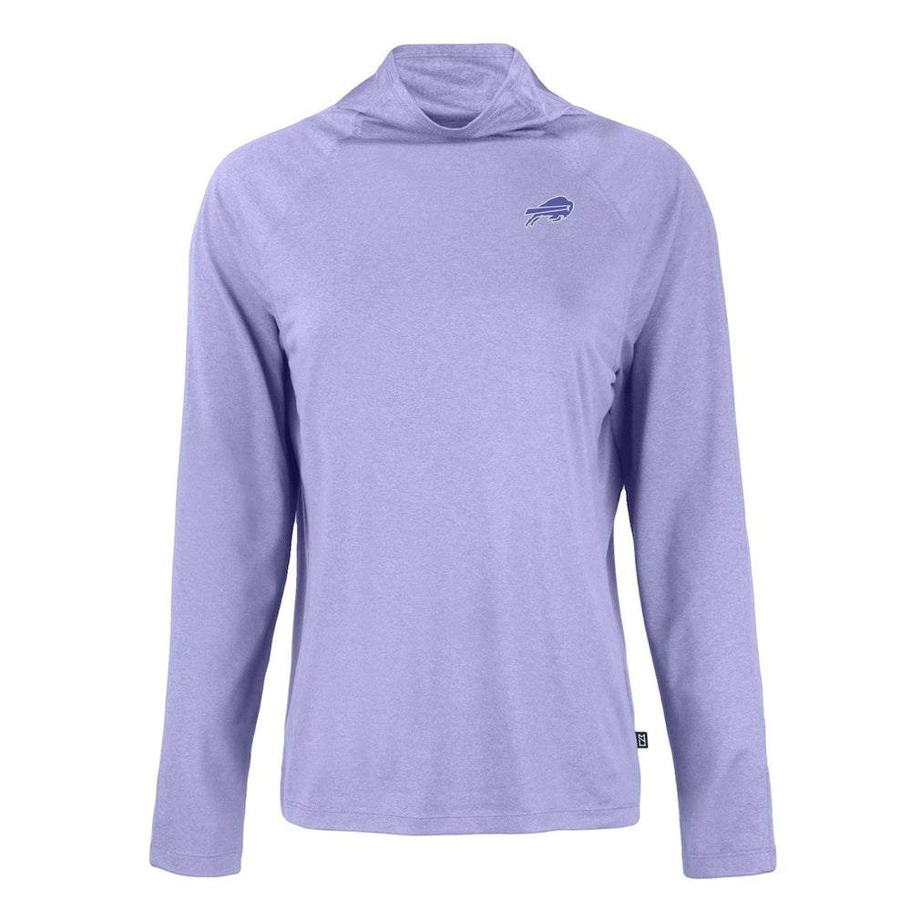 Buffalo Bills Cutter & Buck Women's Coastline Epic Comfort Eco Recycled Funnel Neck Pullover Top Lavender - NFL