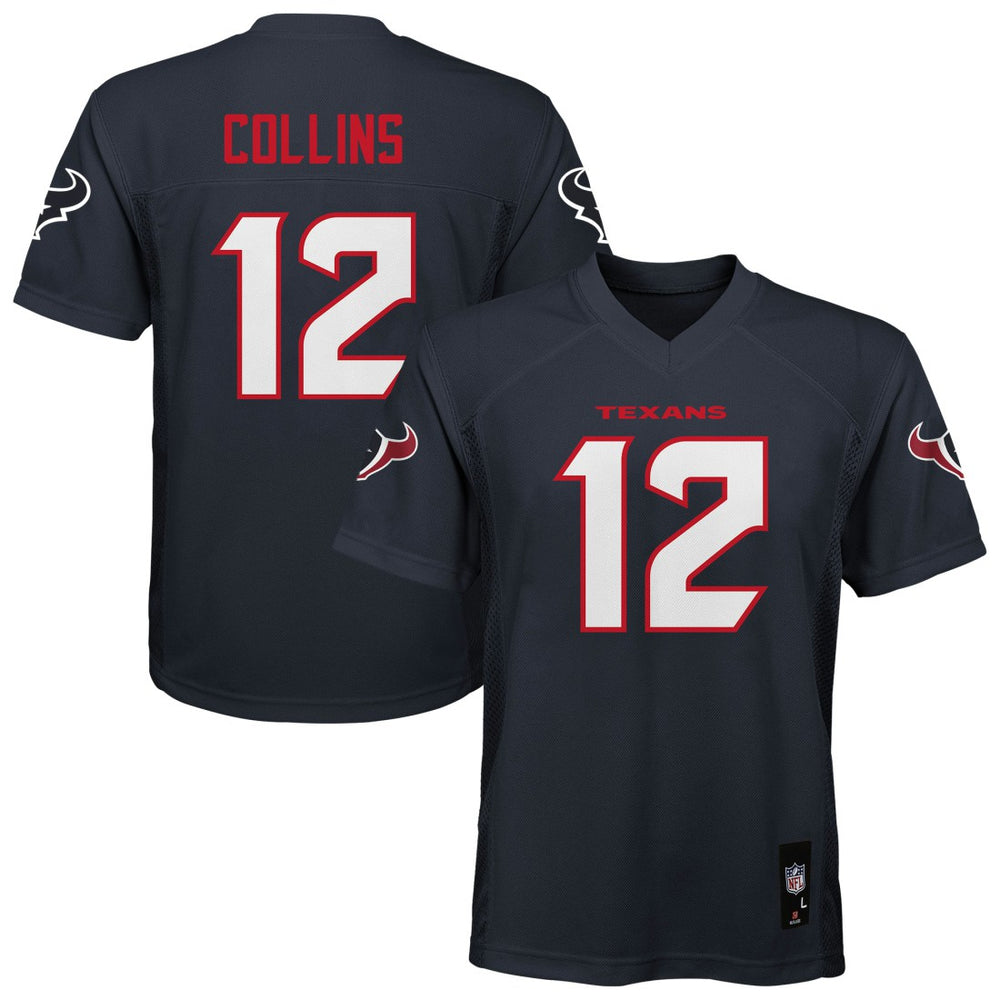 Nico Collins Houston Texans Youth Replica Player Jersey Navy - NFL
