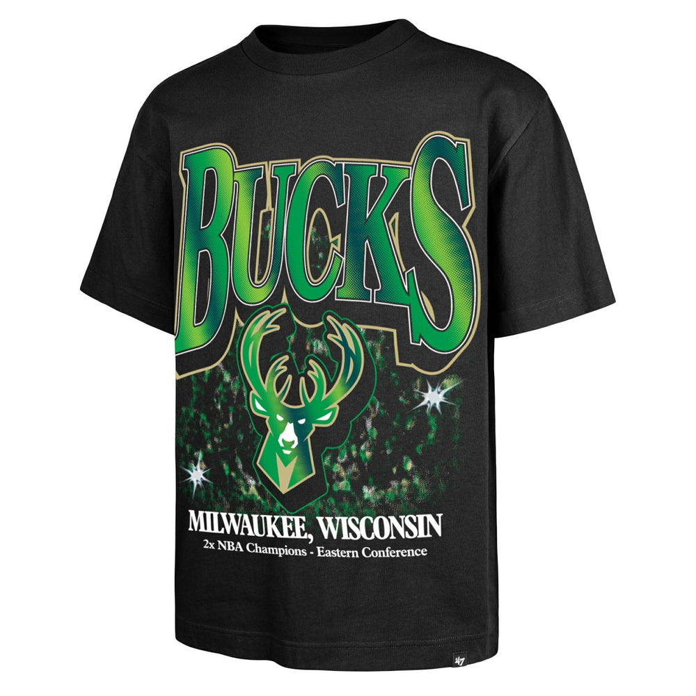 47 brand - Milwaukee Bucks '47 Past Champs Collection Flashbulb Foundation T-Shirt - Black