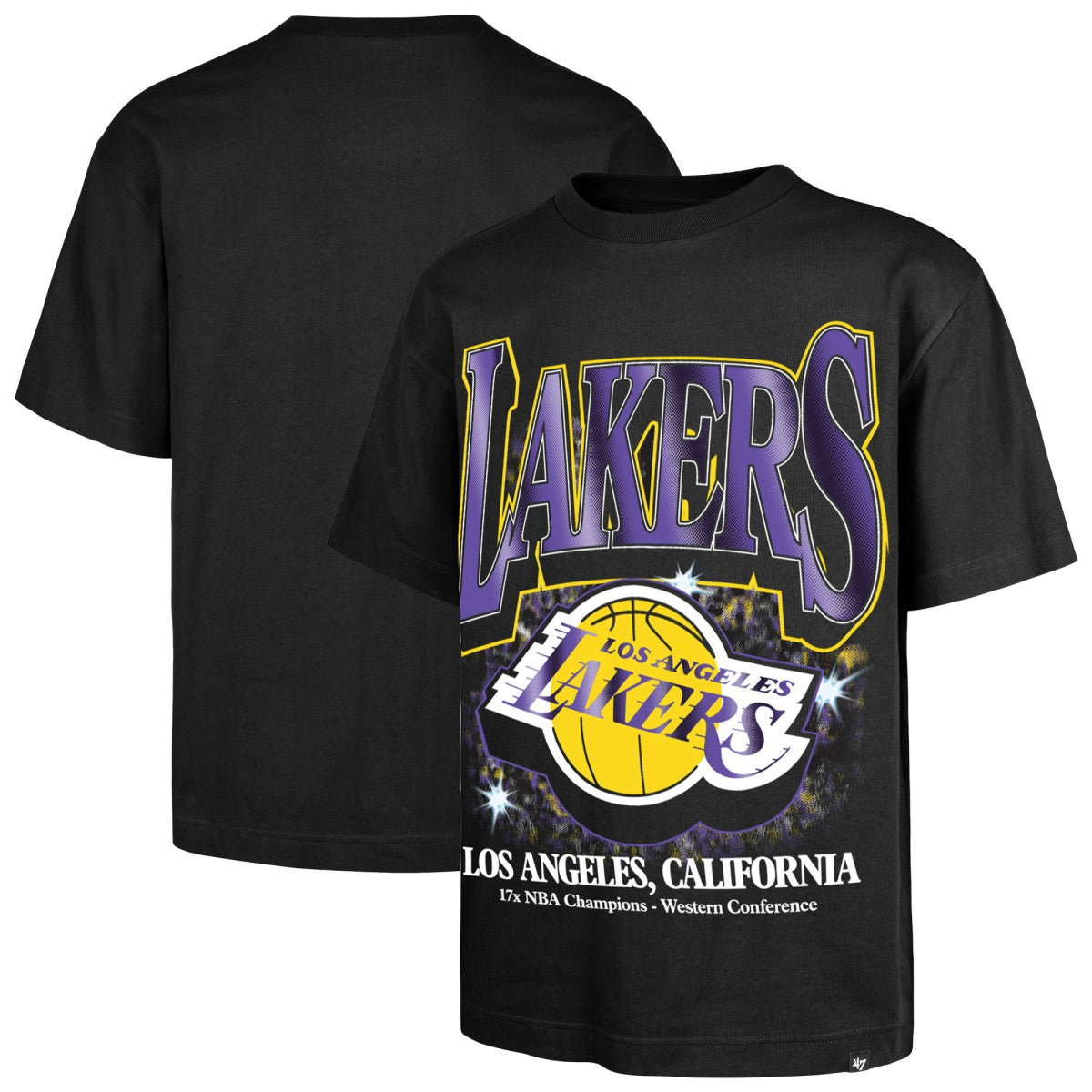 47 brand - Los Angeles Lakers '47 Past Champs Collection Flashbulb Foundation T-Shirt - Black
