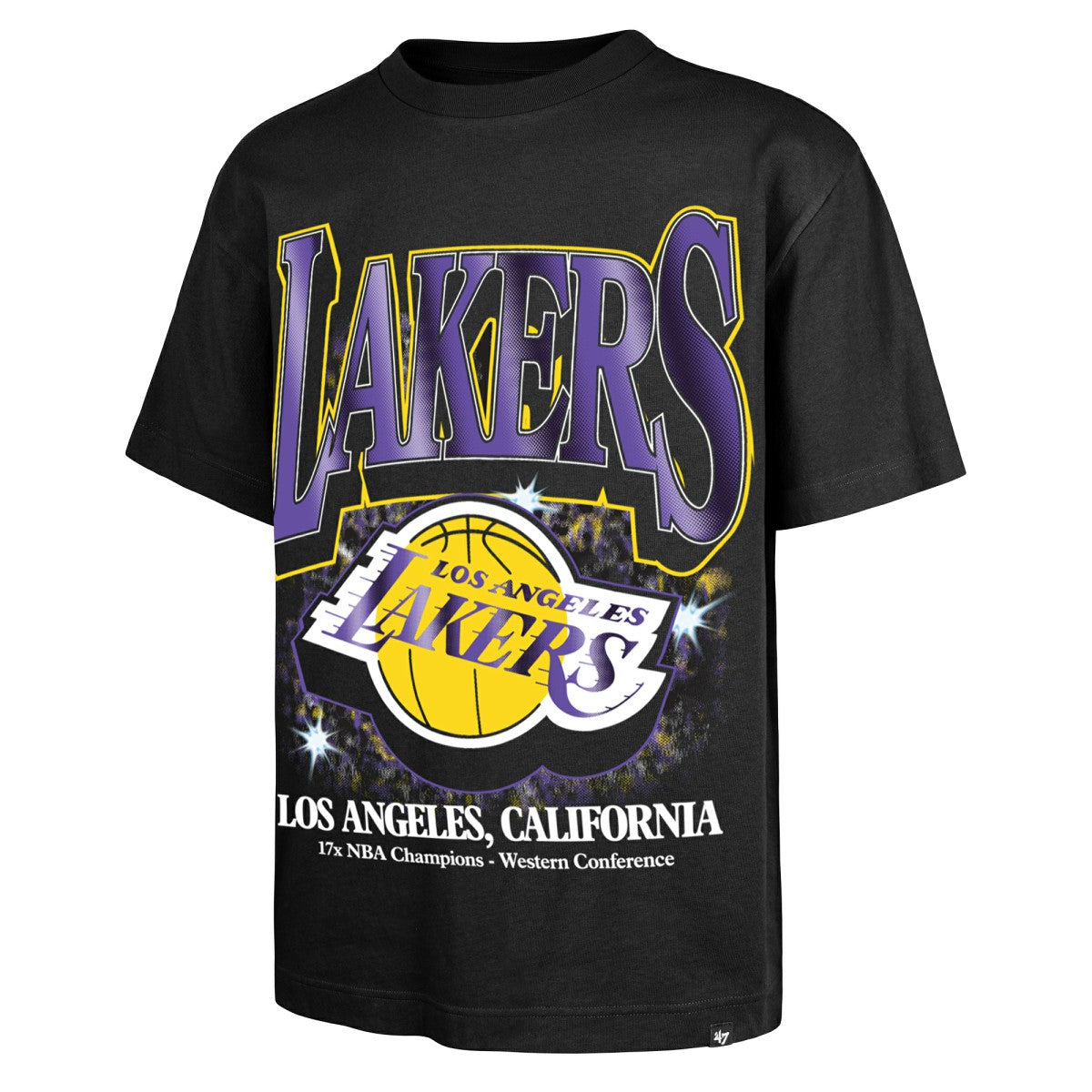 47 brand - Los Angeles Lakers '47 Past Champs Collection Flashbulb Foundation T-Shirt - Black