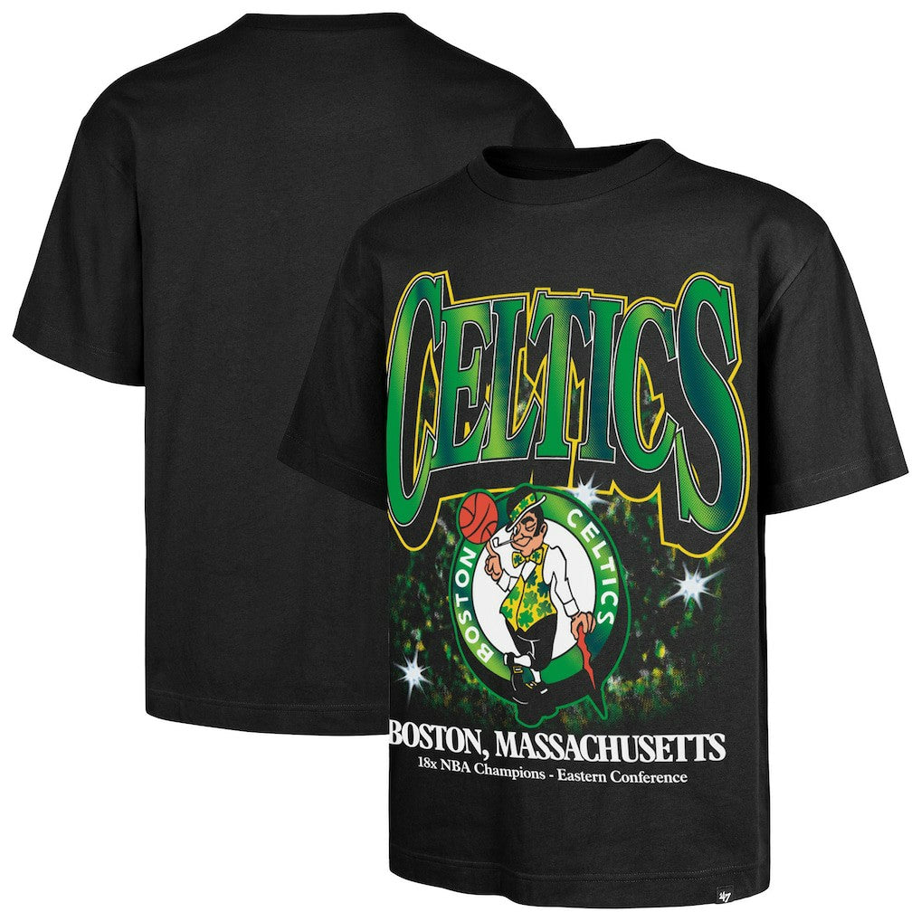 47 brand - Boston Celtics '47 Past Champs Collection Flashbulb Foundation T-Shirt - Black